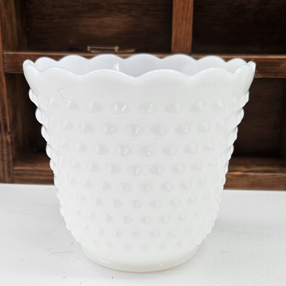 Vintage Hobnail White Milk Glass Fireking